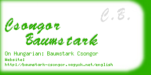 csongor baumstark business card